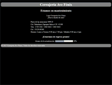 Tablet Screenshot of cerrajeriaavefenix.com